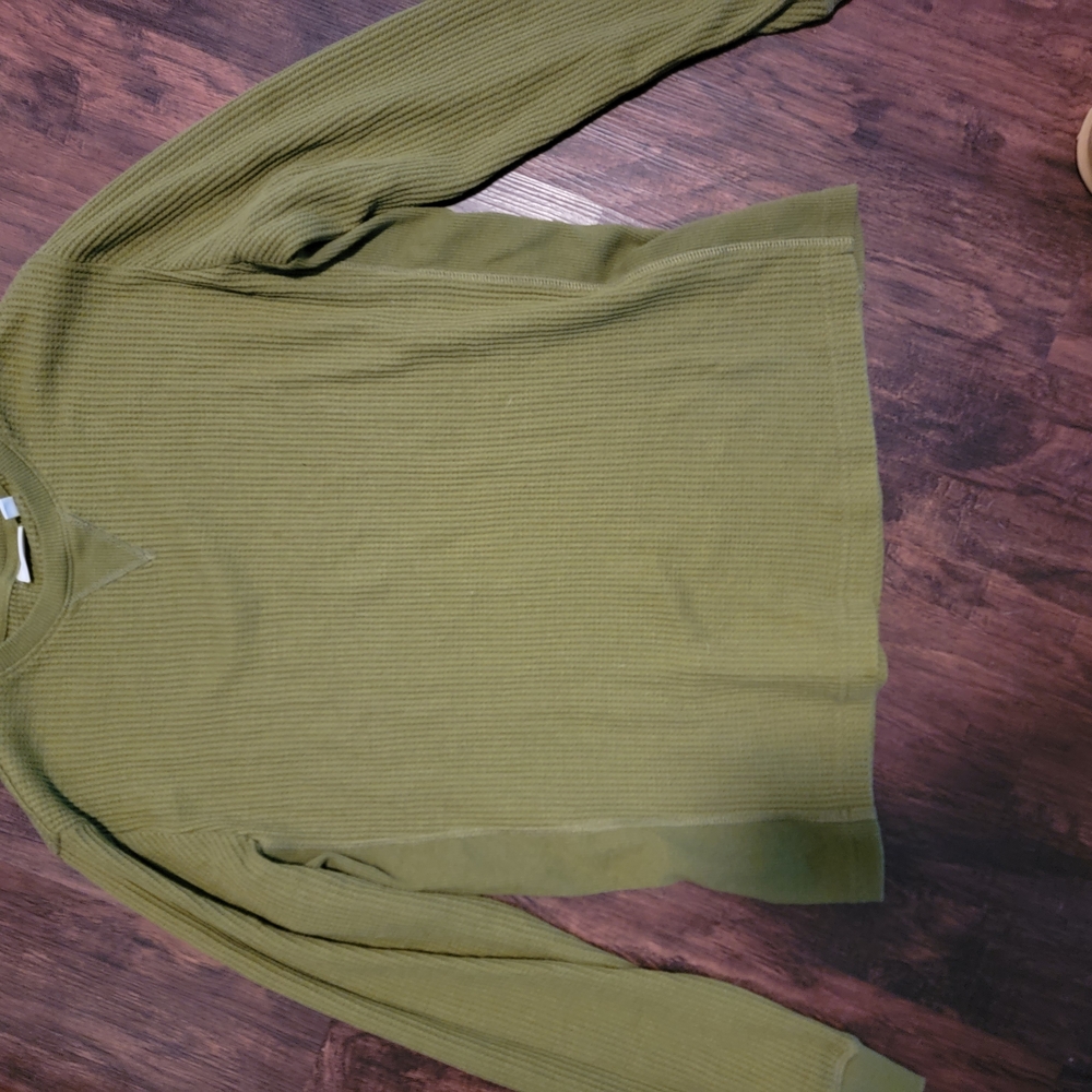 Olive Green Ribbed Sweater